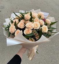 Букет Кремовые розы Латте в Рыбхоз