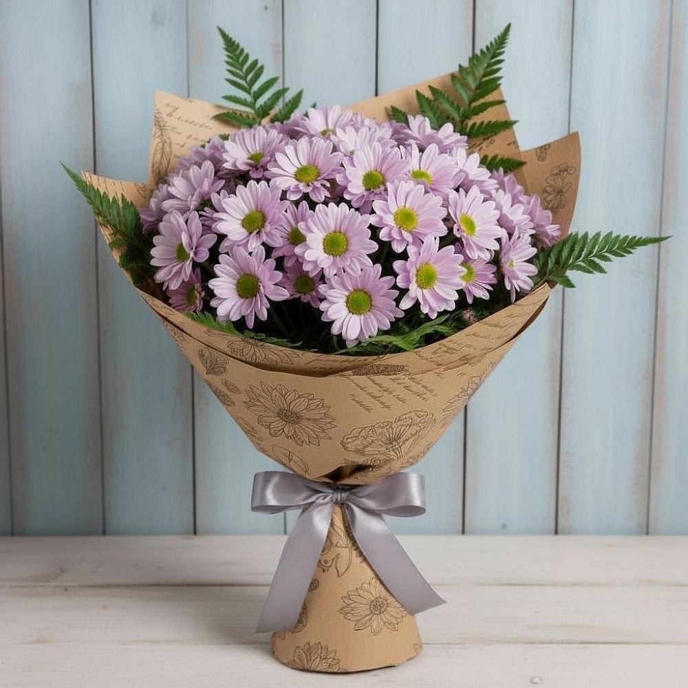 Букет цветов из: Хризантемы в Рыбхоз