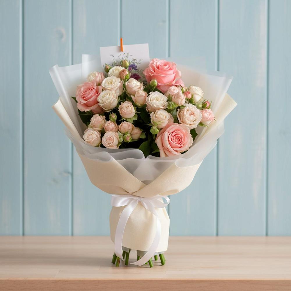 Букет цветов из: Розы в Рыбхоз