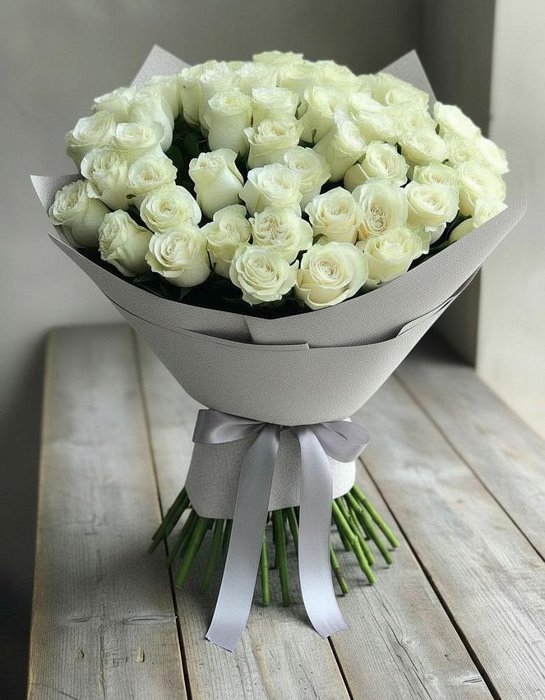 Букет 35 Белых роз в Рыбхоз