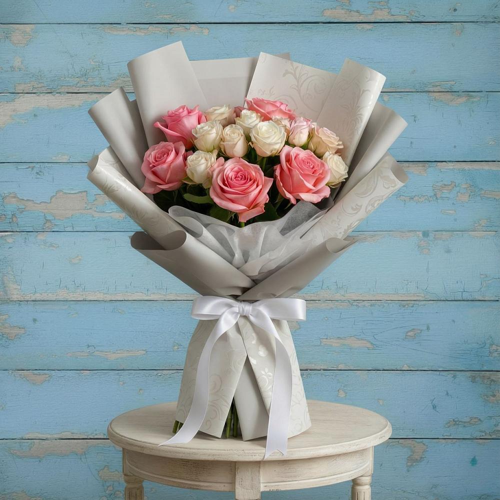 Букет цветов из: Розы в Рыбхоз