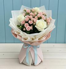 Букет цветов из:  Розы в Рыбхоз