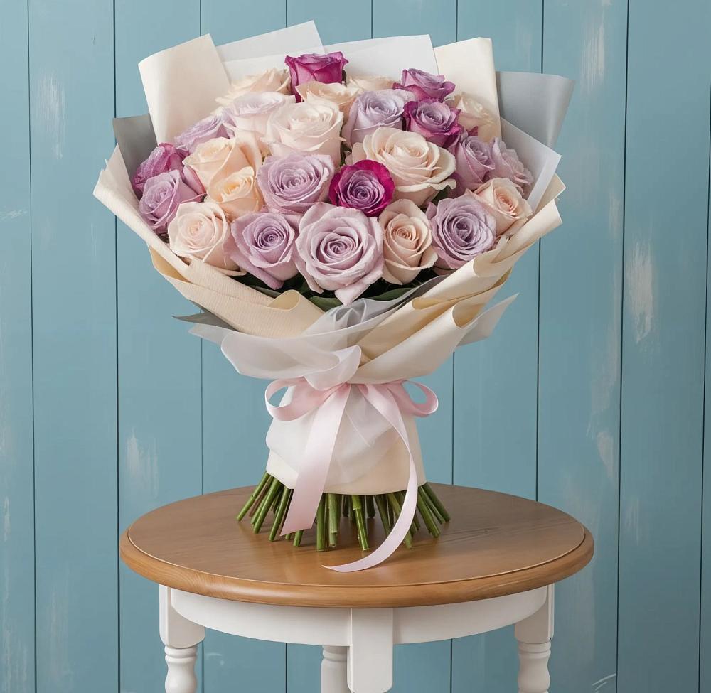 Букет цветов из: Розы в Рыбхоз