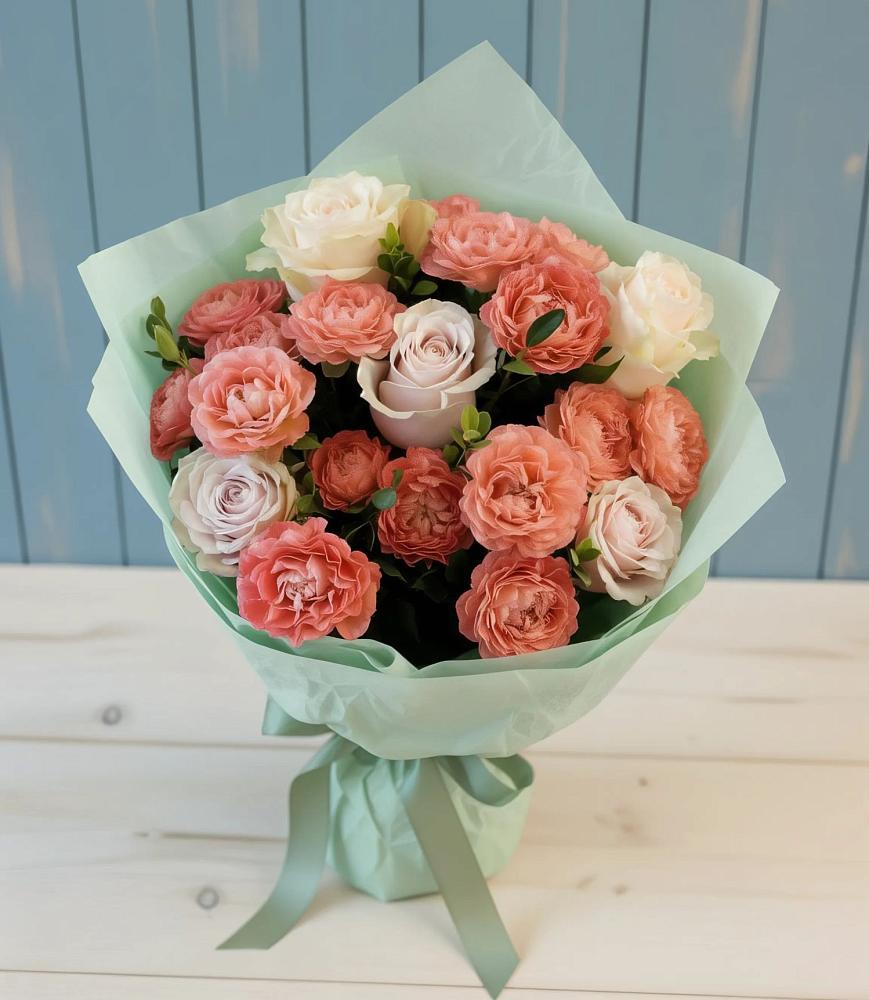 Букет цветов из: Розы в Рыбхоз