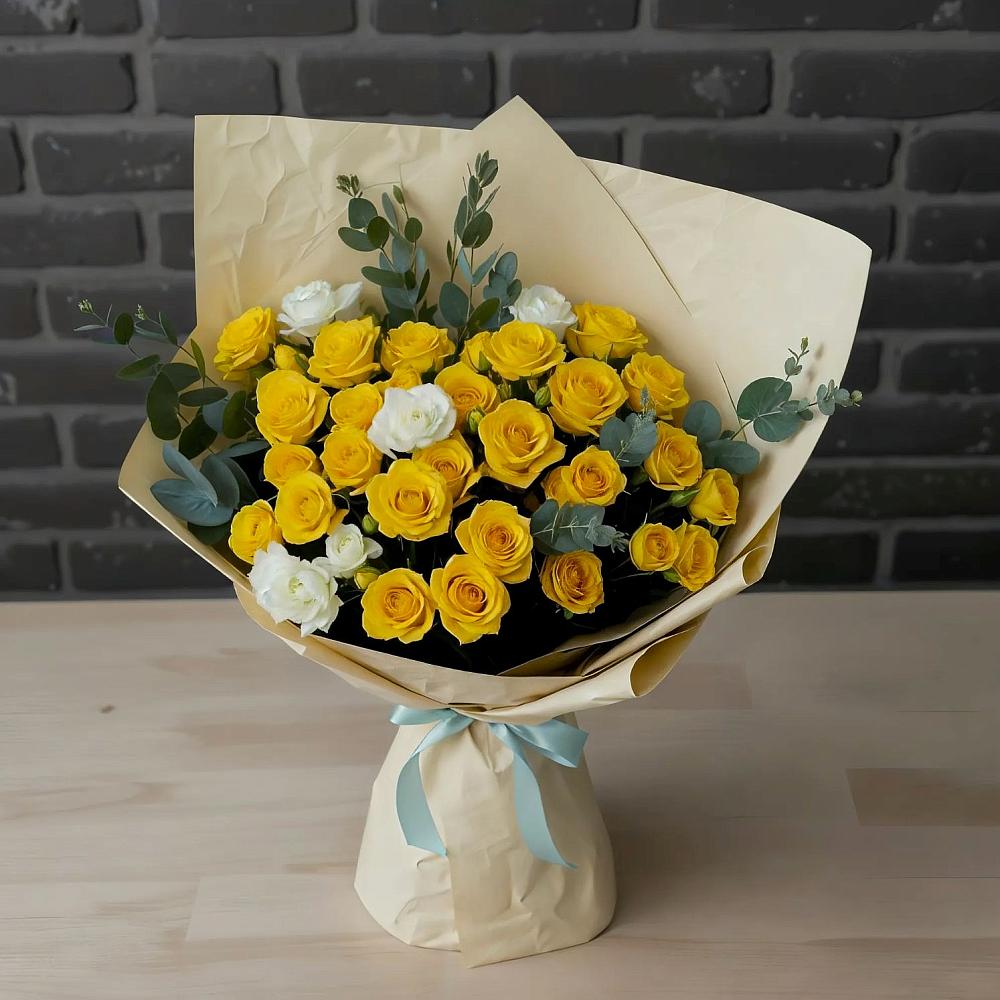 Букет цветов из: Розы в Рыбхоз