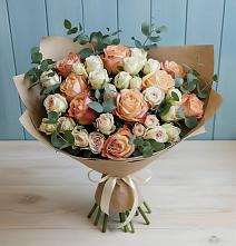 Букет цветов из:  Альстромерии и Розы #REPLACE_PRED# Рыбхоз